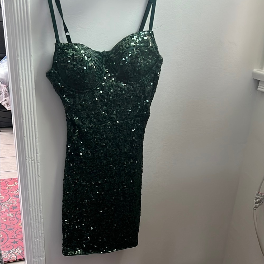 Sequin Green Dress